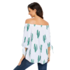 Printed Women Top Cactus Print Off Shoulder Blouse