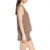 Stylish Leopard Soft Leisure Sleeveless Tanks Ruffled Lounge Wear Women's Sleepwear