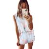 Stylish Leopard Soft Leisure Sleeveless Tanks Ruffled Lounge Wear Women's Sleepwear