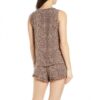 Stylish Leopard Soft Leisure Sleeveless Tanks Ruffled Lounge Wear Women's Sleepwear