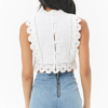 New designer embroidered blouses fashion casual women tops lace crop top